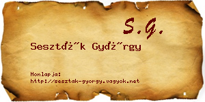 Seszták György névjegykártya