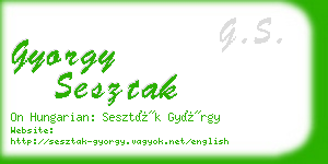 gyorgy sesztak business card